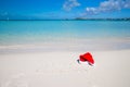 Merry Christmas written on tropical beach white Royalty Free Stock Photo