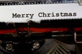 MERRY CHRISTMAS written typewriter