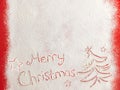 Merry Christmas written on white snow Royalty Free Stock Photo