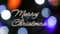 Merry Christmas Greeting Card With Lighting Background.
