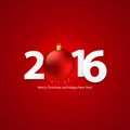 2016 Merry Chrstmas and Happy New Year Background Royalty Free Stock Photo