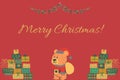 Merry cristmas greeting card