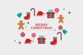 Merry cristmas greeting card