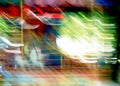 Merry-go-round, carousel ride attraction motion in blur Royalty Free Stock Photo