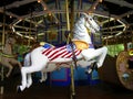 Merry Go Round Carousel Wooden Horse Ride Fair Royalty Free Stock Photo