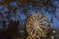 Merry-go-round at the Christmas market on the town hall square in Vienna, Austria Royalty Free Stock Photo