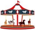 Merry go round game on isolated background