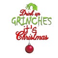 Merry Grinche mas - Calligraphy phrase for Christmas. Royalty Free Stock Photo