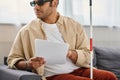 merry indian man with visual impairment Royalty Free Stock Photo