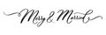 Merry and Married - vector calligraphic inscription with smooth lines. Royalty Free Stock Photo