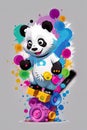 Merry Melodies: Playful Panda and Colorful Music Box