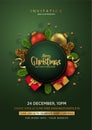 2023 merry new Christmas dark Background for your Flyers and Greetings Card or new year themed party invitations