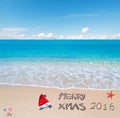 Merry sandy Xmas 2016 Royalty Free Stock Photo