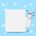 Merry sheep and clean banner