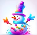 Merry snowman for holiday celebrations, Christmas decorations and design,