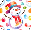 Merry snowman for holiday celebrations, Christmas decorations and design,