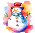 Merry snowman for holiday celebrations, Christmas decorations and design,