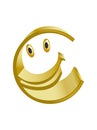 Merry symbol of gold euro Royalty Free Stock Photo