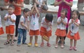 Merry Vietnamese children in Hanoi Royalty Free Stock Photo