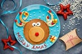 Merry Xmas breakfast idea - reindeer pancakes