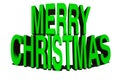 Merry Christmas 3d typography Royalty Free Stock Photo