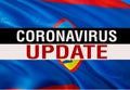 MERS-Cov Abstract virus UPDATE on Guam flag. Middle East respiratory syndrome coronavirus. 3D rendering Novel coronavirus 2019-
