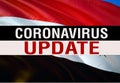 MERS-Cov Abstract virus UPDATE on Iraq flag. Middle East respiratory syndrome coronavirus. 3D rendering Novel coronavirus 2019-