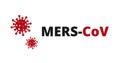 MERS CoV Banner Poster. Covid 19 Coronavirus - Vector