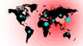 MERS-Cov middle East respiratory syndrome coronavirus, Novel coronavirus COVID-19. Map of China on world map. Spread of the