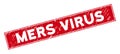 Red Scratched Mers Virus Rectangular Stamp