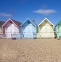 Mersea beach huts Royalty Free Stock Photo