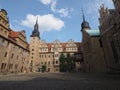 Merseburg Schloss (Castle) - GermanyThe castle has been rebuilt many times since then.The ancient Gothic walls. Royalty Free Stock Photo