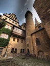 Merseburg Schloss (Castle) - GermanyThe castle has been rebuilt many times since then.The ancient Gothic walls. Royalty Free Stock Photo