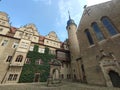 Merseburg Schloss (Castle) - GermanyThe castle has been rebuilt many times since then.The ancient Gothic walls Royalty Free Stock Photo