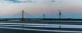 Mersey Gateway bridge Cheshire UK Royalty Free Stock Photo