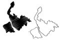Merseyside map vector