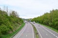 Mertert, Luxembourg - 04 11 2024: Autobahn in Luxembourg, light traffic at the broder gas stations Royalty Free Stock Photo