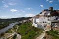 Mertola castle and town facing Guadiana river.