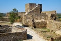 The view of inner courtyard of the Mertola Castle. Mertola. Port