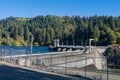 The Merwin Dam on the Lewis River near Ariel, Washington, USA Royalty Free Stock Photo