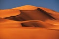 Merzouga, Morocco. Sand dunes in the Sahara Desert, North Africa - Erg Chebbi dunes Royalty Free Stock Photo