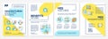 MES organization blue and yellow brochure template