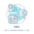 MES soft blue concept icon