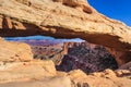 Mesa Arch at Canyonlands National Park from Dead Horse Point Overlook Utah USA Royalty Free Stock Photo