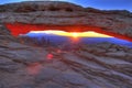 Mesa arch sunrise, canyonlands, moab, utah Royalty Free Stock Photo