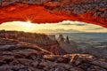 Mesa Arch at Sunrise, Canyonlands National Park, Utah Royalty Free Stock Photo