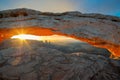 Mesa Arch at sunrise in Canyonlands National Park, Utah Royalty Free Stock Photo