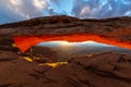 Mesa Arch at sunrise, Canyonlands National Park, Utah Royalty Free Stock Photo