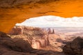 Mesa Arch at sunrise, Canyonlands National Park, Utah, USA Royalty Free Stock Photo