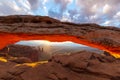 Mesa Arch at sunrise, Canyonlands National Park, Utah, USA Royalty Free Stock Photo